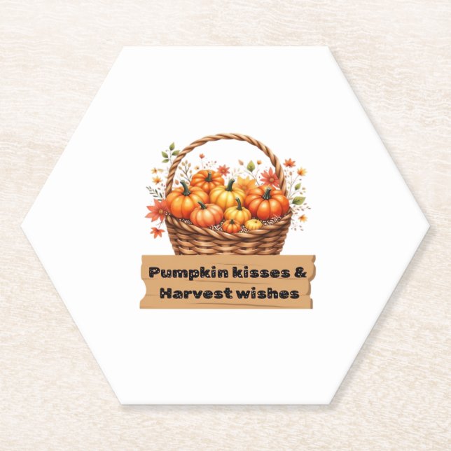 Pumpkin Gewürz & Alles Nizza - Gemütlicher Herbst Untersetzer (Vorderseite)
