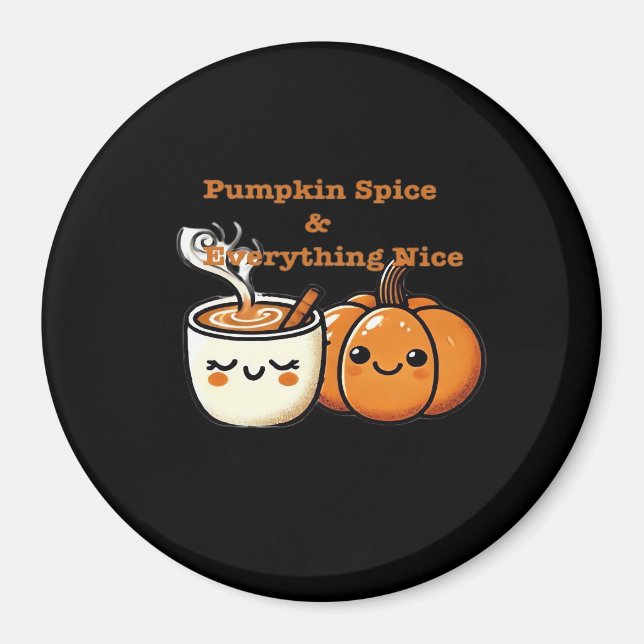 Pumpkin Gewürz & Alles Nizza - Herbst Magnet (Vorne)