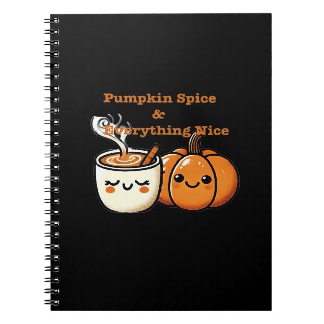 Pumpkin Gewürz & Alles Nizza - Herbst Notizblock (Vorderseite)