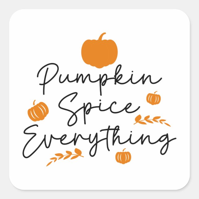 Pumpkin Gewürz alles Quadratischer Aufkleber (Vorderseite)