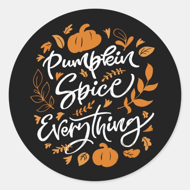 Pumpkin Gewürz alles Runder Aufkleber (Vorderseite)