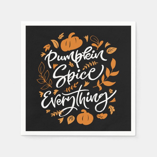 Pumpkin Gewürz alles Serviette (Vorderseite)