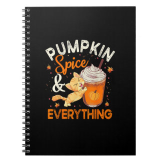 Pumpkin Gewürz Alles Shirt Cat Lover Niedlich Autu Notizblock