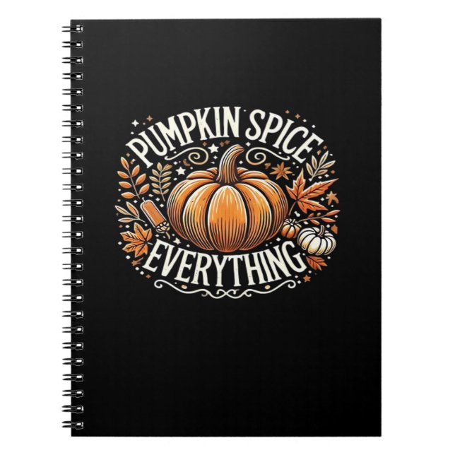 Pumpkin Gewürz alles Slogan Angebot Notizblock (Vorderseite)