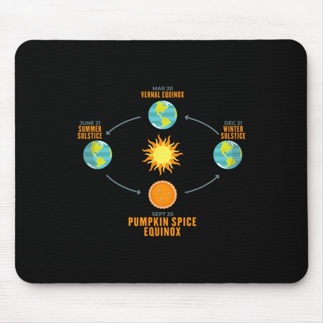 Pumpkin Gewürz Autumnal Equinox Celestial Fall Ast Mousepad (Vorne)