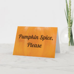 Pumpkin-Gewürz bitte Karte