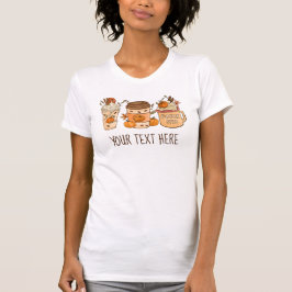 Pumpkin Gewürz Coffee Design Retro Style Fallmeile T-Shirt