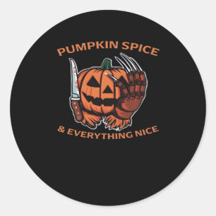 Pumpkin Gewürz & Everything Nice Funny Meme Runder Aufkleber