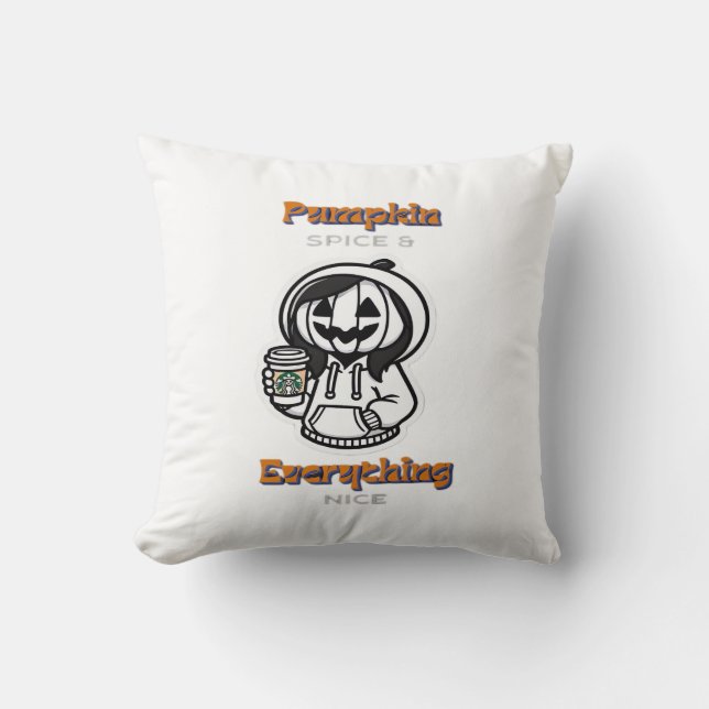 Pumpkin Gewürz & Everything Nice Sloth Vibes Kissen (Vorderseite)