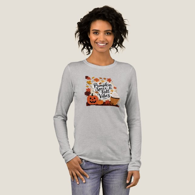 Pumpkin Gewürz & Fall Vibes Tri-Blend Shirt (Volle Vorderseite)