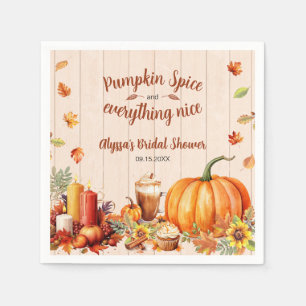 Pumpkin Gewürz Herbst Brautparty Party Serviette