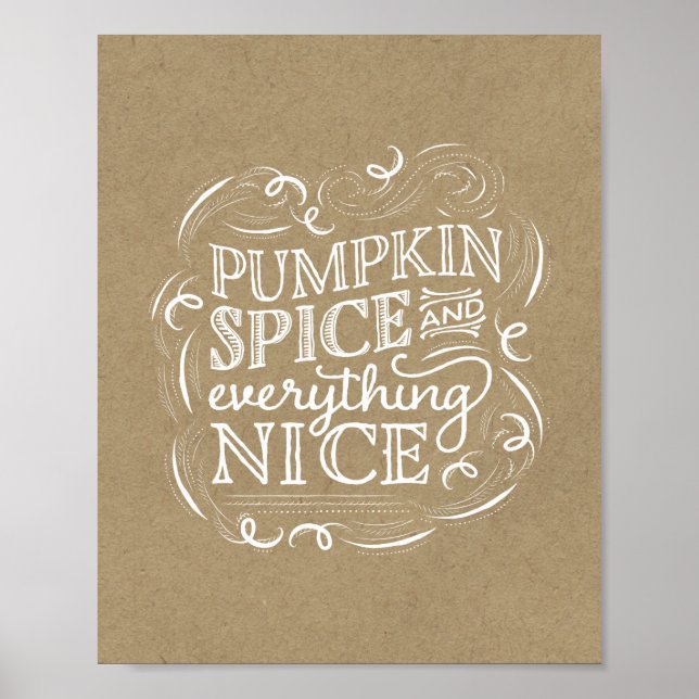 Pumpkin Gewürz Herbst Erntedank Kunstdruckerei Poster (Vorne)