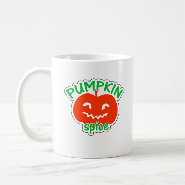 Pumpkin Gewürz-Jack-O’-Lantern - Einfaches Fallen Kaffeetasse (Links)