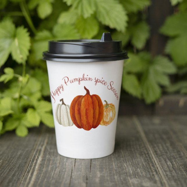 Pumpkin Gewürz Jahreszeit niedlicher Kürbis für He Pappbecher (Von Creator hochgeladen)