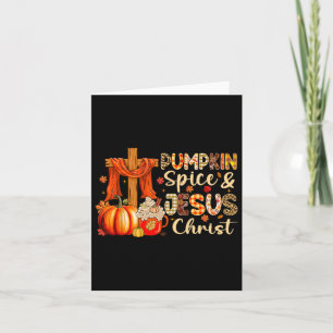 Pumpkin Gewürz Jesus Christus Erntedank Herbstfall Karte