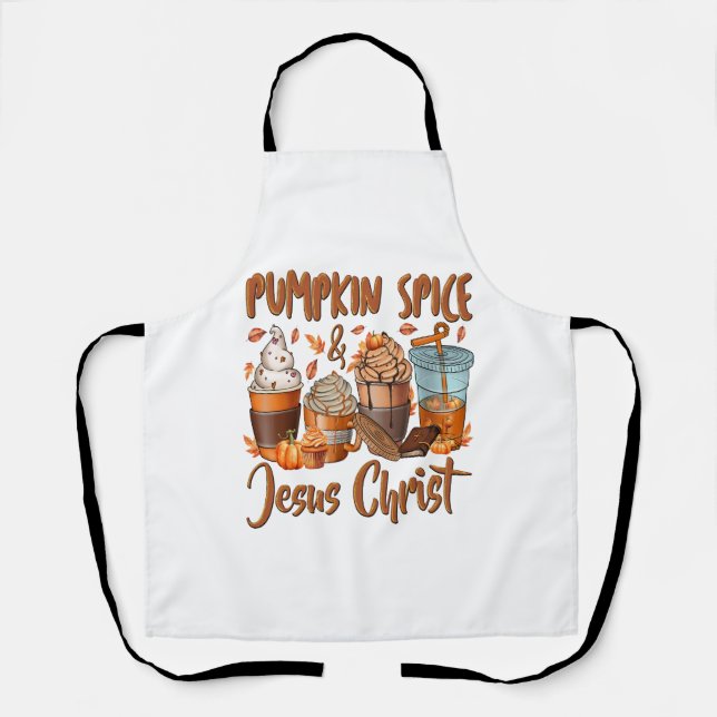 Pumpkin Gewürz Jesus Christus Schürze (Vorderseite)
