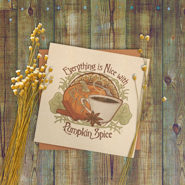 Pumpkin Gewürz-Kaffee zusammen einladen Einladung (Pumpkin Spice Coffee & Friends Invitation. Host friends for coffee with this cute and classy invite.)