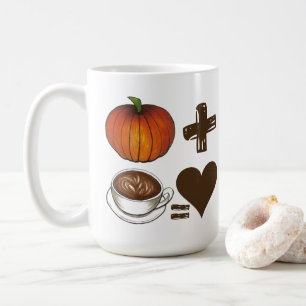 Pumpkin Gewürz + Kaffeelett = Liebe Herz Kaffeetasse