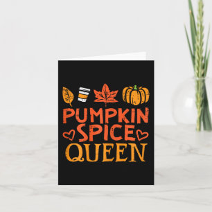 Pumpkin Gewürz Königin Spaß Herbst Saison Frauen G Karte