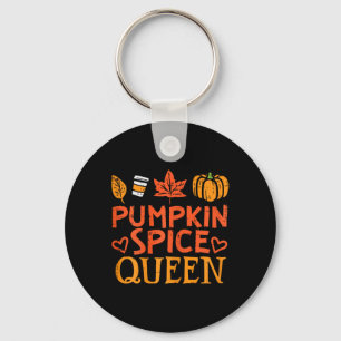 Pumpkin Gewürz Königin Spaß Herbst Saison Frauen G Schlüsselanhänger