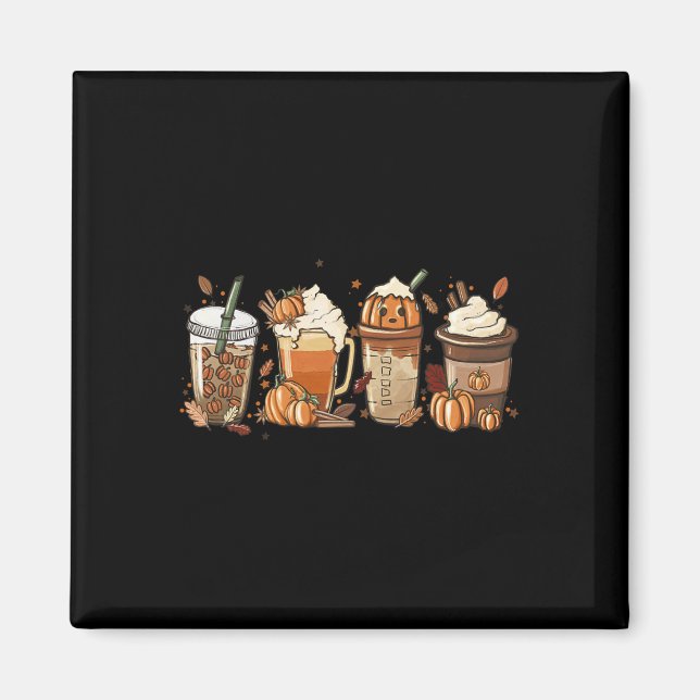 Pumpkin Gewürz Latte Fall Psl Fall Kaffee Pumpkin  Magnet (Vorne)