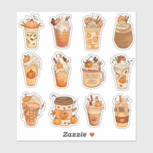 Pumpkin Gewürz Latte Stickers Pack Aufkleber