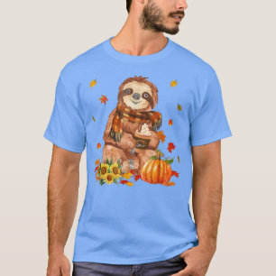 Pumpkin Gewürz Niedlich Baby Sloth Herbst Thanksgi T-Shirt