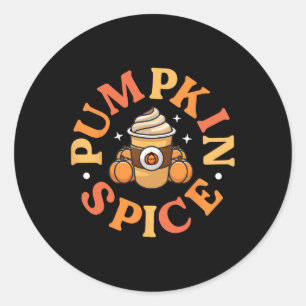 Pumpkin Gewürz Niedlicher Erntedank Herbst HerbstL Runder Aufkleber