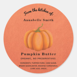 Pumpkin Gewürz Orange Fall Custom Personalisiert J Runder Aufkleber