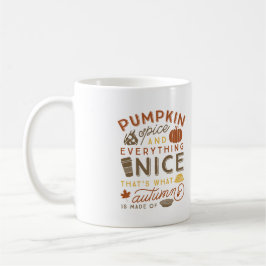 Pumpkin Gewürz Typografische Herbstkaffee Tasse