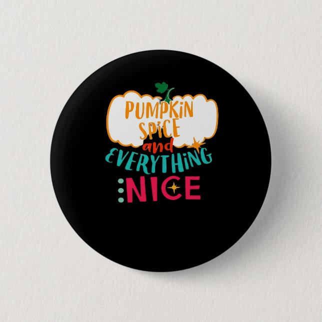 Pumpkin Gewürz und alles Gute Liebe Herbst Fami Button (Vorderseite)