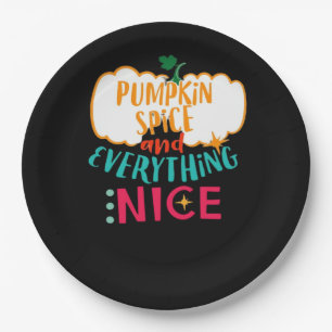 Pumpkin Gewürz und alles Gute Liebe Herbst Fami Pappteller