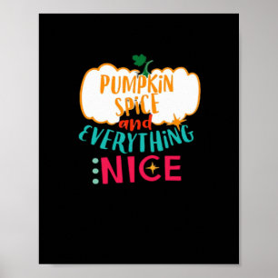 Pumpkin Gewürz und alles Gute Liebe Herbst Fami Poster