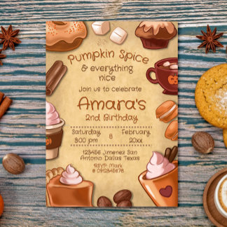 Pumpkin Gewürz und alles Nizza Einladung