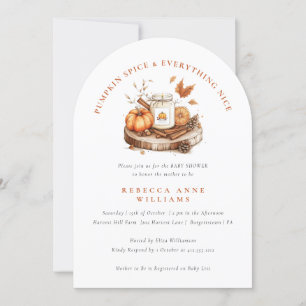 Pumpkin Gewürz und alles Nizza Fall Baby Dusche Einladung