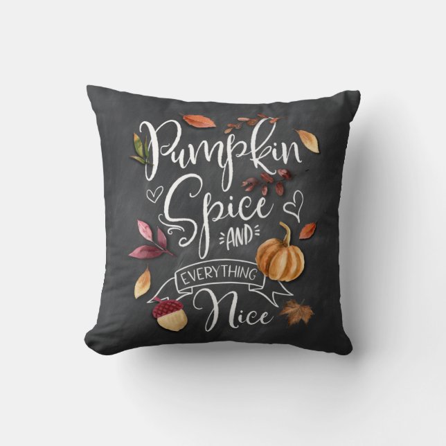 Pumpkin Gewürz und alles Nizza Fall dekorativ Kissen (Vorderseite)