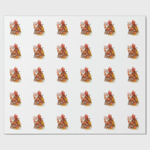 Pumpkin Gewürz und alles Nizza Fall Hühnchen Vib Geschenkpapier