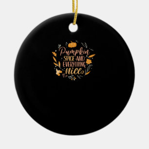Pumpkin Gewürz und alles Nizza Fall Meme auf Bac Keramik Ornament