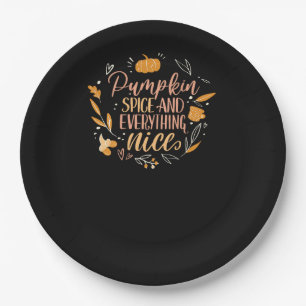 Pumpkin Gewürz und alles Nizza Fall Meme auf Bac Pappteller