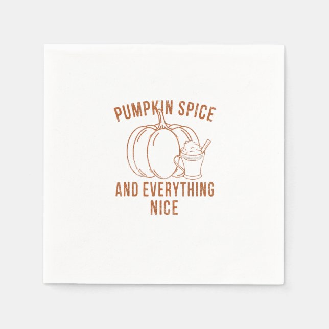 Pumpkin Gewürz und alles Nizza Fall Saison als Serviette (Vorderseite)