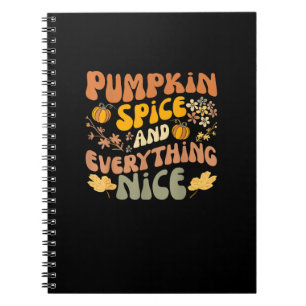 Pumpkin Gewürz und alles Nizza Fall Saison Herbst Notizblock