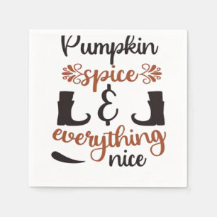 Pumpkin Gewürz und alles Nizza - Funny Herbst D Serviette