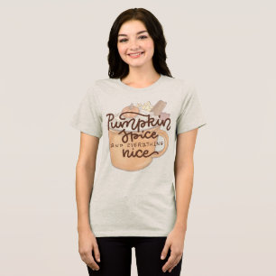 Pumpkin Gewürz und alles Nizza Tri-Blend Shirt