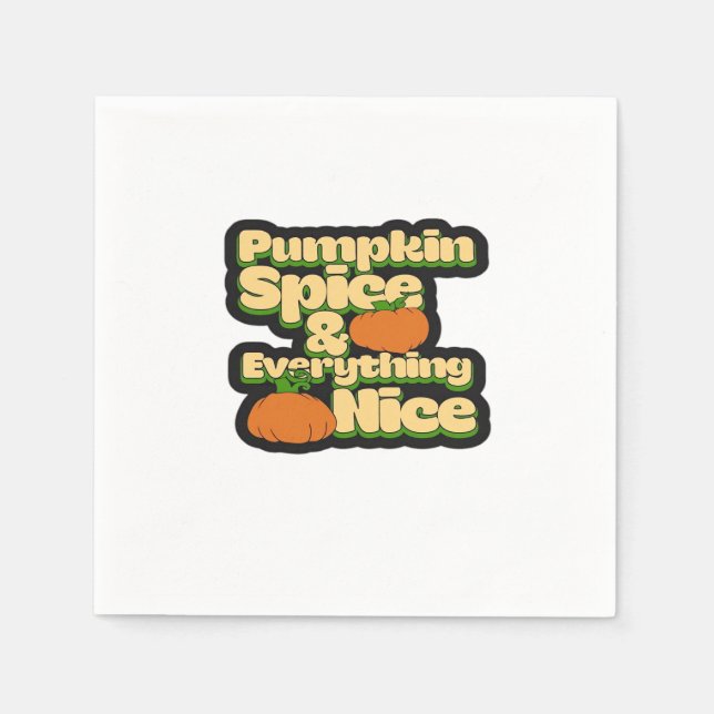 Pumpkin Gewürz und alles Nötig - Niedliche Pum Serviette (Vorderseite)
