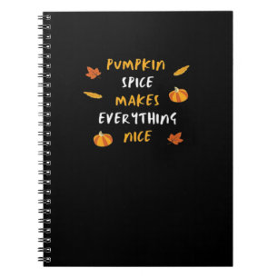 Pumpkin Gewürz und alles Nötige Slogan Notizblock