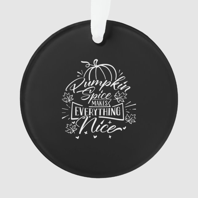 Pumpkin Gewürz und alles Nötige - Viral Herbst Q Ornament (Vorderseite)