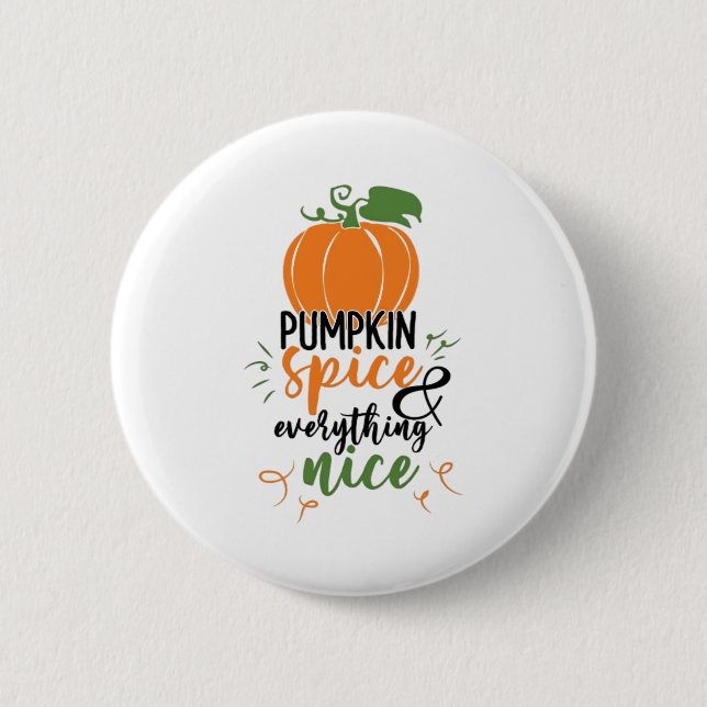 Pumpkin Gewürz und alles schöne Halloween Funny Button (Vorderseite)