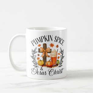 Pumpkin Gewürz und Jesus Christus Cross Pumpkin Ch Kaffeetasse
