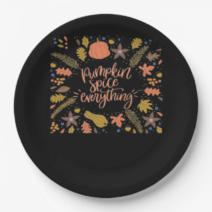 Pumpkin Gewürze alles Funny Design Pappteller