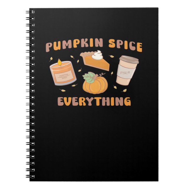 Pumpkin Gewürze alles Funny Herbst Notizblock (Vorderseite)